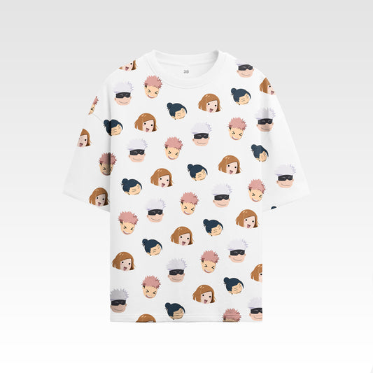 Team Cute Jujutsu Kaisen | Unisex Oversize Tshirt (All Over Print)