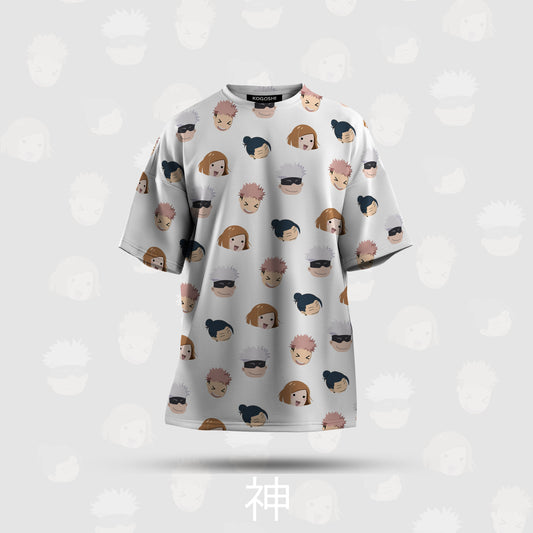 Team Cute Jujutsu Kaisen | Unisex Oversize Tshirt (All Over Print)